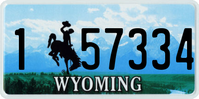 WY license plate 157334
