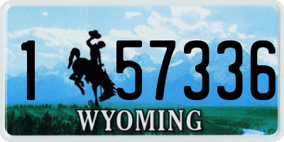 WY license plate 157336