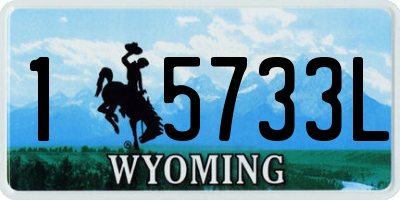 WY license plate 15733L