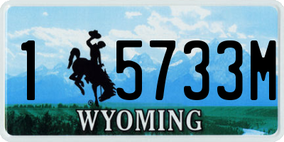 WY license plate 15733M
