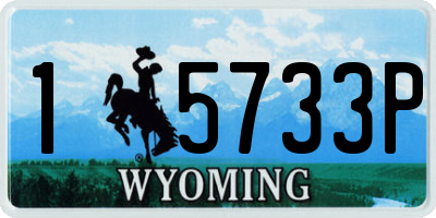WY license plate 15733P