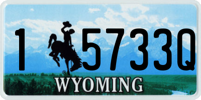 WY license plate 15733Q