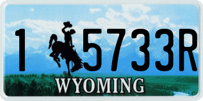 WY license plate 15733R