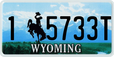 WY license plate 15733T