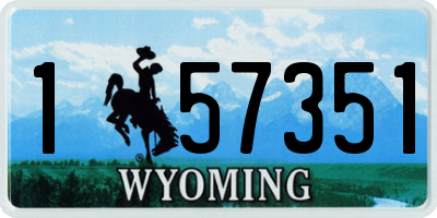WY license plate 157351