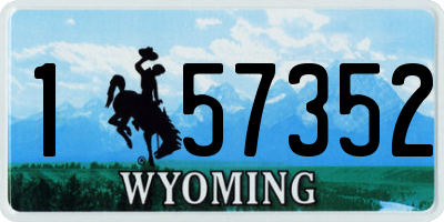 WY license plate 157352