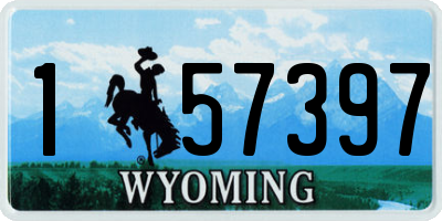 WY license plate 157397