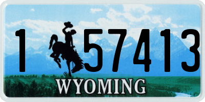 WY license plate 157413