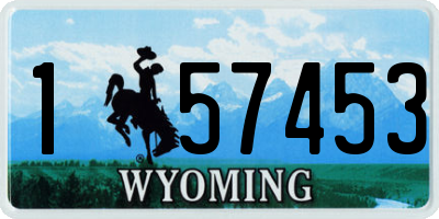 WY license plate 157453