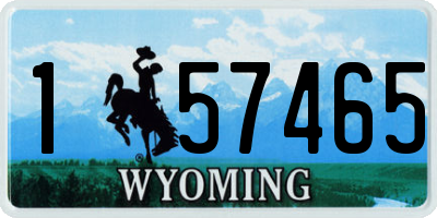 WY license plate 157465