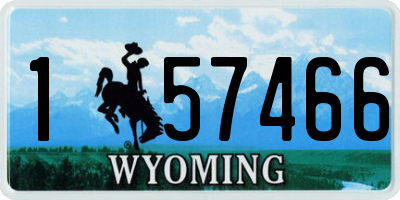 WY license plate 157466