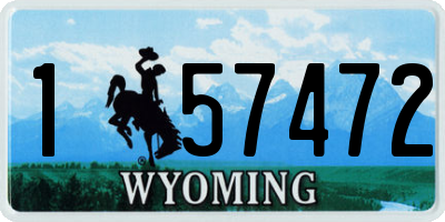 WY license plate 157472