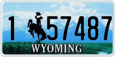 WY license plate 157487