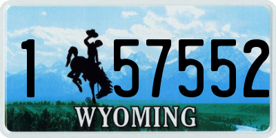 WY license plate 157552
