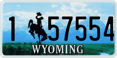 WY license plate 157554
