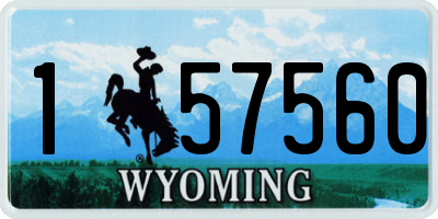 WY license plate 157560