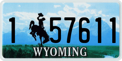 WY license plate 157611