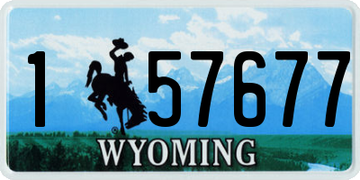 WY license plate 157677