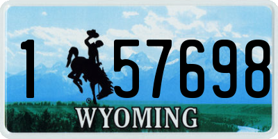 WY license plate 157698