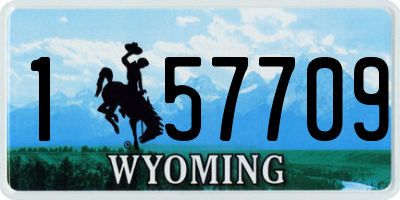WY license plate 157709