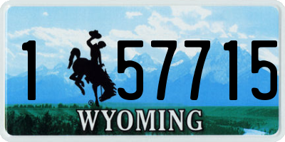 WY license plate 157715