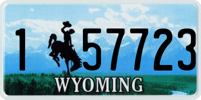 WY license plate 157723