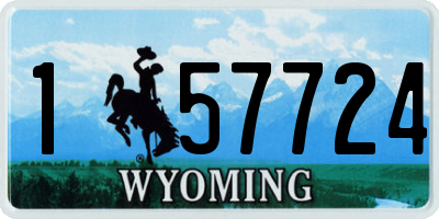 WY license plate 157724