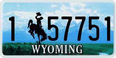 WY license plate 157751