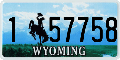 WY license plate 157758