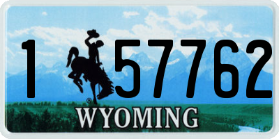 WY license plate 157762