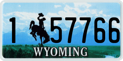 WY license plate 157766