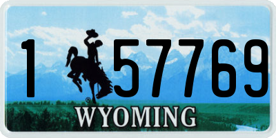 WY license plate 157769