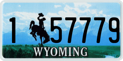 WY license plate 157779