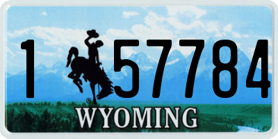 WY license plate 157784
