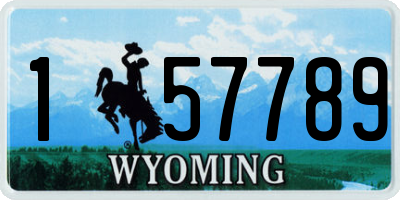 WY license plate 157789