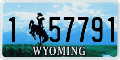 WY license plate 157791