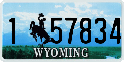 WY license plate 157834