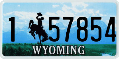 WY license plate 157854