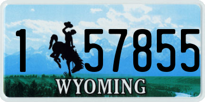 WY license plate 157855