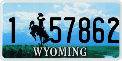 WY license plate 157862
