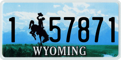 WY license plate 157871