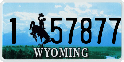 WY license plate 157877