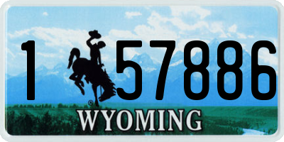 WY license plate 157886