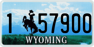 WY license plate 157900