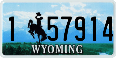 WY license plate 157914