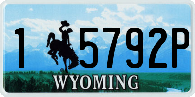 WY license plate 15792P