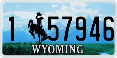 WY license plate 157946
