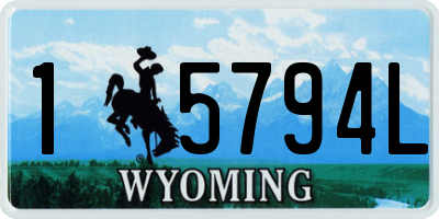 WY license plate 15794L