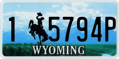 WY license plate 15794P
