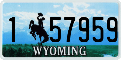WY license plate 157959